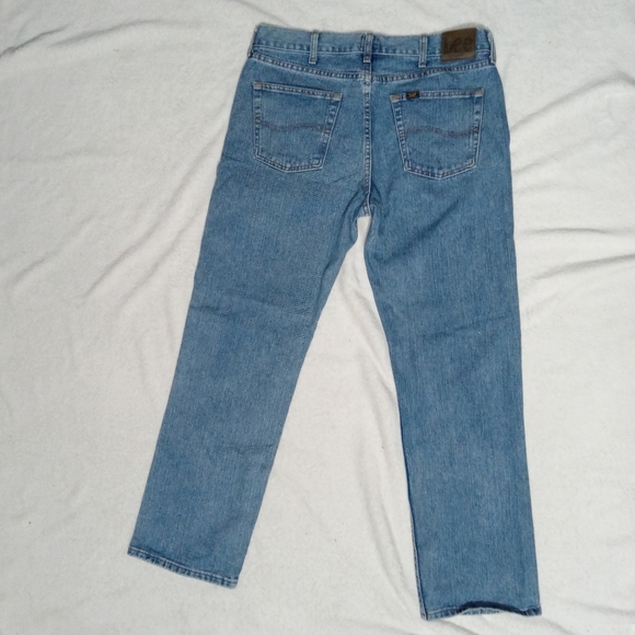 Lee Regular Fit 100%cotton Denim Blue Jeans size 36×32 - Picture 4 of 12